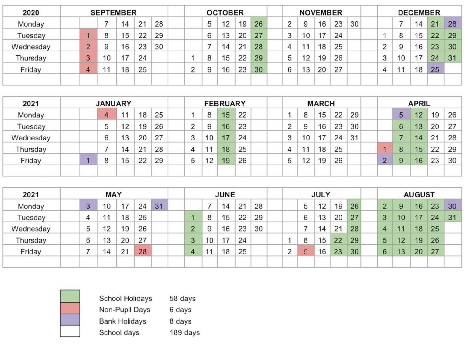 Term Dates Millbay Academy